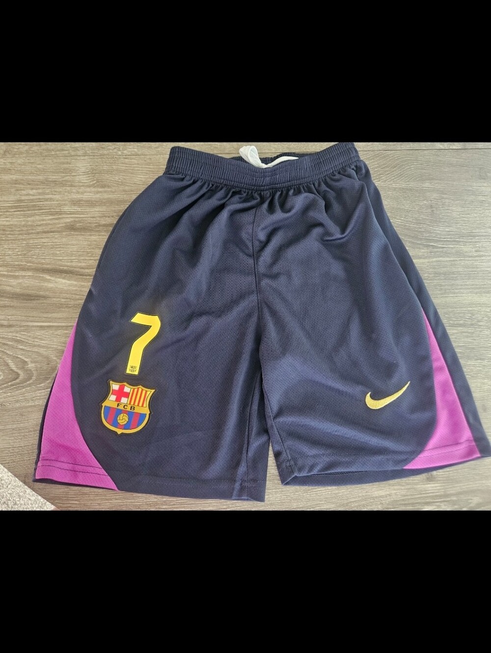 Nike - FC Barcelona Soccer Shorts - Blue with Red & Yellow Accents